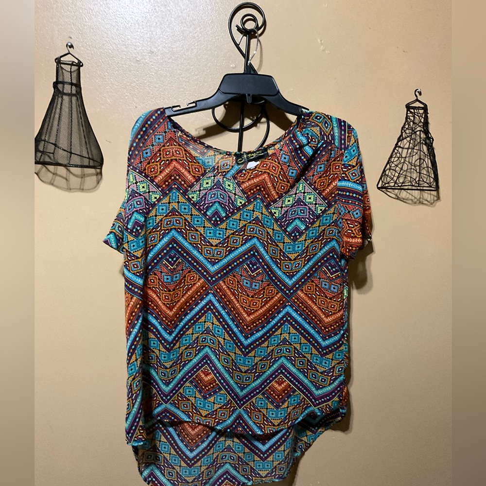 Astoria Festively Patterned Sheer Top